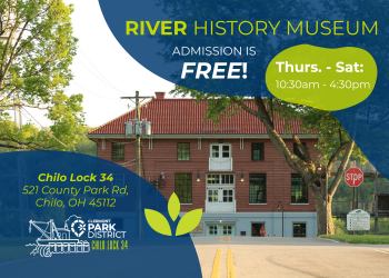 A picture of the river history museum that used to be the powerhouse for Lock #34